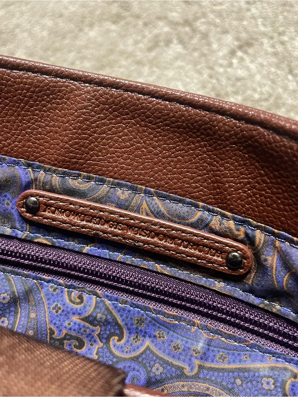 Robert Graham Leather Messenger Bag with Laptop Slot